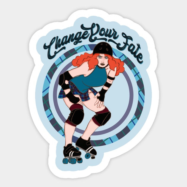 Roller Derby Princess 01 Sticker by IronRandi